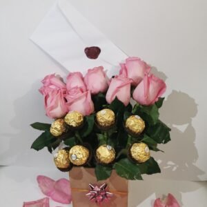 Chocolates y flores