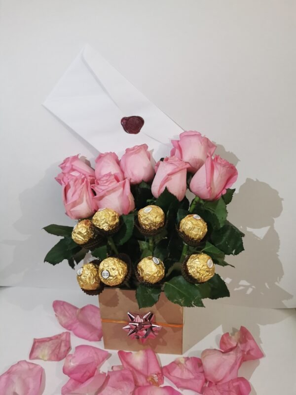 Chocolates y flores